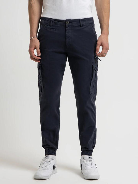 Image of a model wearing Pants. Productname: Henleys Eagle Pants in Dark Navy colour by brand - Henleys