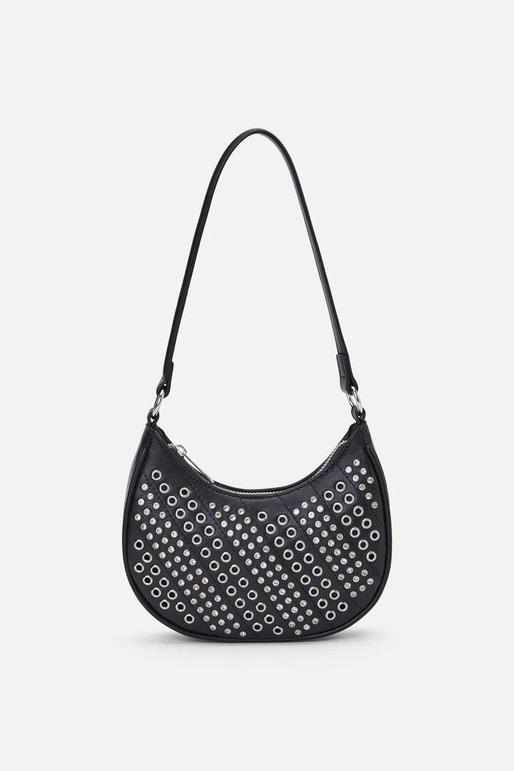 Image of Bags. Productname: Eyelet & Sparkle Mini Bag in Black colour by brand - Dangerfield
