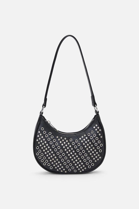 Image of Bags. Productname: Eyelet & Sparkle Mini Bag in Black colour by brand - Dangerfield