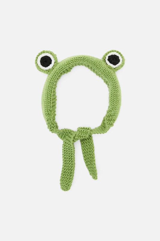 Image of Hair Accessories. Productname: Frog Knit Headband in Green colour by brand - Dangerfield