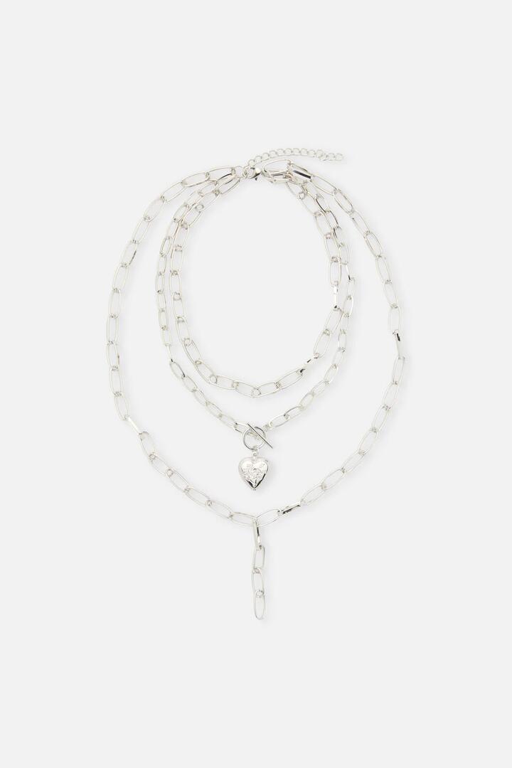 Image of Necklaces. Productname: Layered Necklace in Silver colour by brand - Dangerfield