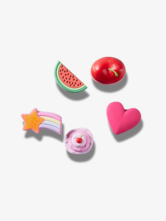 Image of Charms. Productname: Jibbitz Stacked Sweets 5 Pack Shoe Charm ONE SIZE Multi in Multi colour by brand - Jibbitz