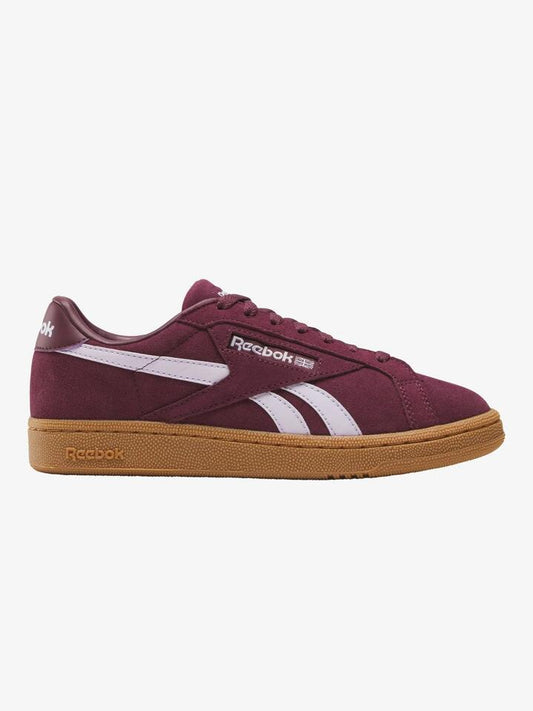 Image of Shoes. Productname: Reebok Women's Club C Grounds UK Shoes in Blackcherry/Blackcherry/Digita colour by brand - Reebok