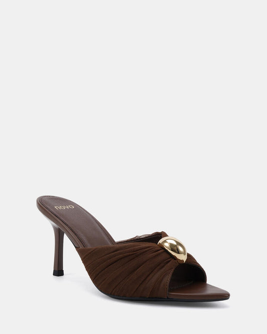 Image of Heels. Productname: Zofia: Milk Chocolate - Women's High Fashion in Midnight colour by brand - Novo