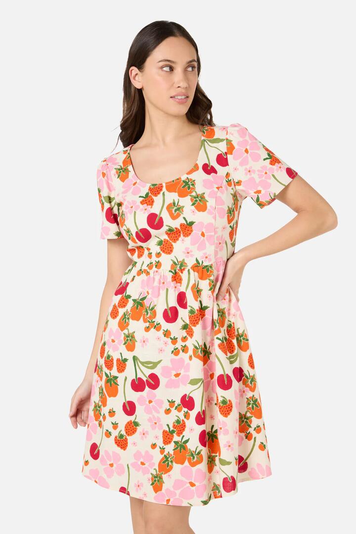 Image of Dresses. Productname: Berries N Cream Mini Dress in Cream colour by brand - Princess Highway