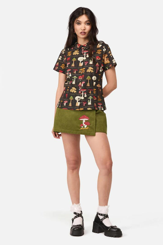 Image of Blouses. Productname: Fungus Cottagecore Blouse in Black colour by brand - Dangerfield