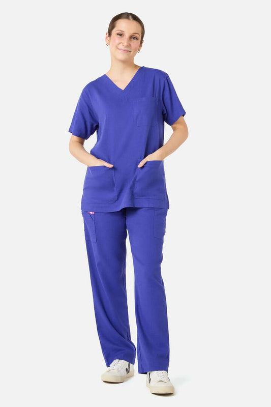 Image of a model wearing Uniforms & Workwear. Productname: Cobalt Scrub Set in Cobalt colour by brand - Gorman