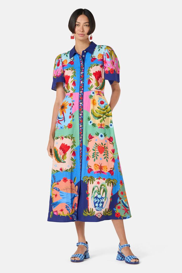 Image of Dresses. Productname: Little Things Placement Shirt Dress in Print colour by brand - Gorman