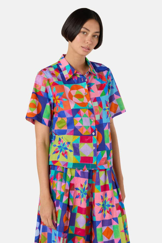 Image of Shirts. Productname: Pinwheel Printed Shirt in Print colour by brand - Gorman