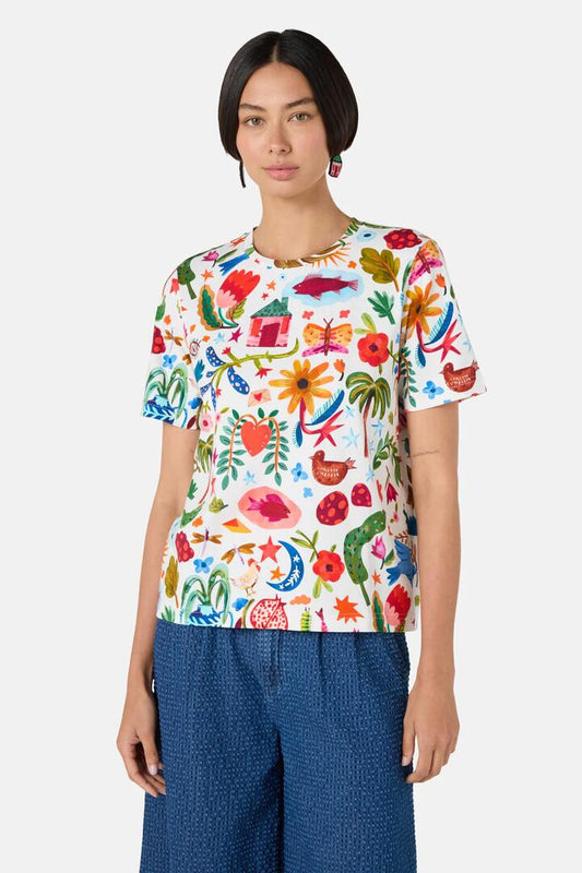 Image of a model wearing Tops. Productname: Little Things Classic Tee in Print colour by brand - Gorman