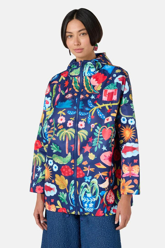 Image of a model wearing Rain Coats. Productname: Little Things Raincoat in Print colour by brand - Gorman