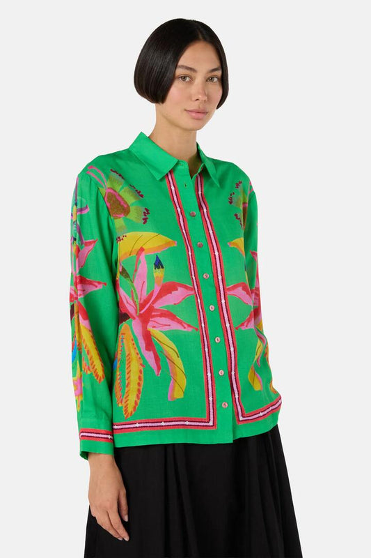 Image of Shirts. Productname: Papaya Palm Shirt in Print colour by brand - Gorman