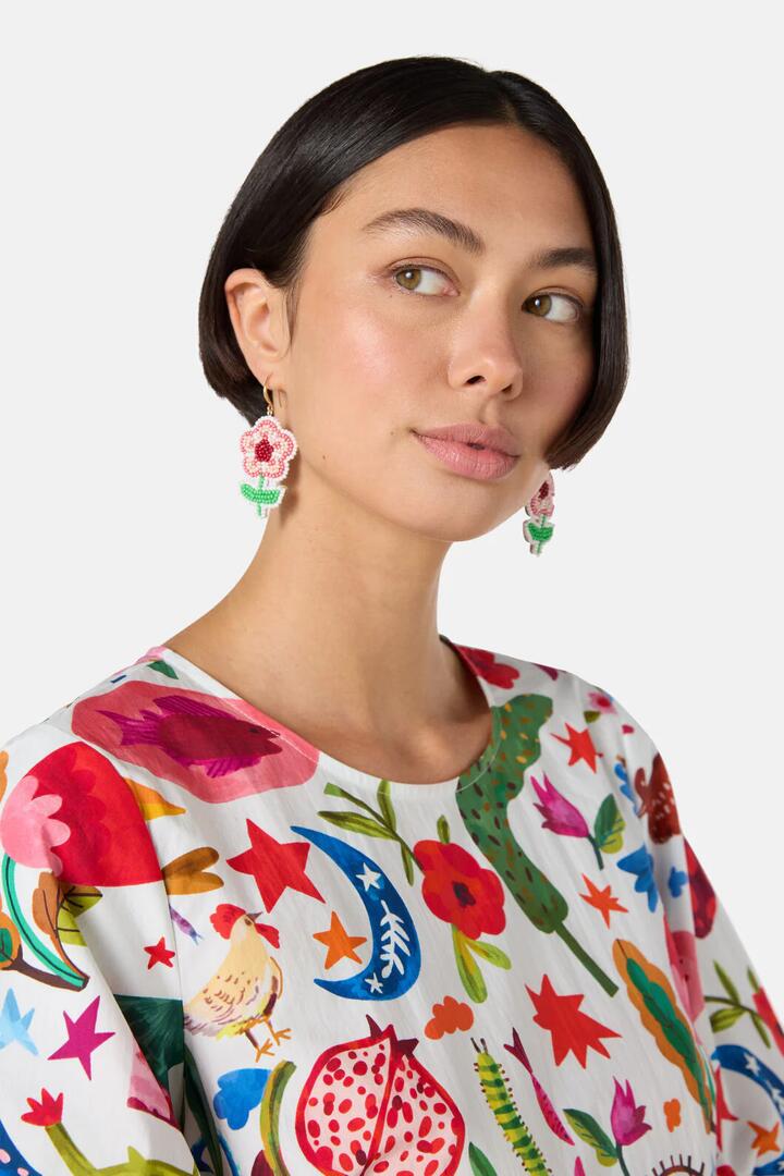 Image of Earrings. Productname: Little Daisy Beaded Earrings in Multi colour by brand - Gorman