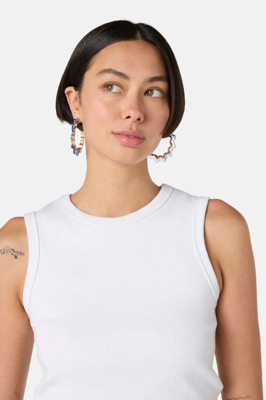 Image of Jewelry. Productname: Wiggle About Hoops Blue in Blue colour by brand - Gorman