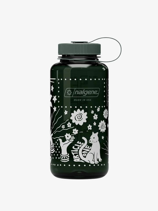 Image of Water Bottles. Productname: Nalgene Sustain Wide Mouth 1L Bottle A1 Gorilla ONE SIZE Jade in Jade colour by brand - Nalgene