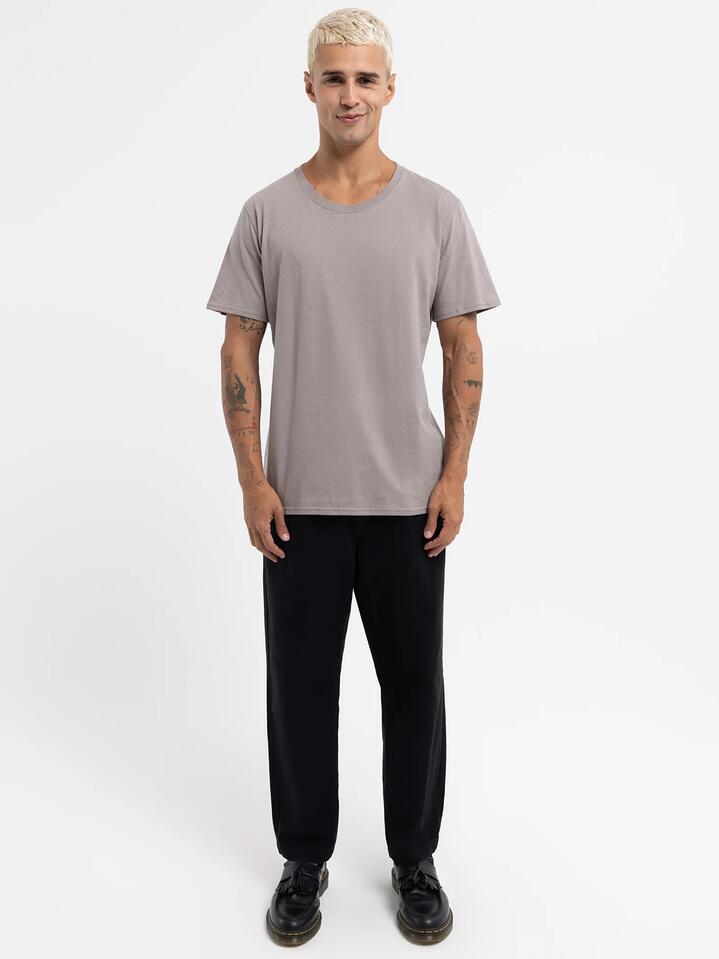 Image of a model wearing Tops. Productname: Article One Classic T-Shirt in Zinc colour by brand - Article One