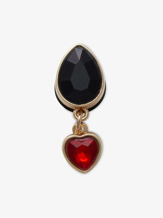 Image of Accessories. Productname: Jibbitz Dangle Ruby Heart ONE SIZE Multi in Multi colour by brand - Jibbitz