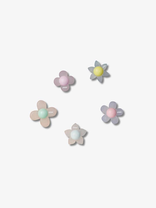 Image of Accessories. Productname: Jibbitz Iridescent Flowers Colorful Center 5 Pack ONE SIZE Multi in Multi colour by brand - Jibbitz