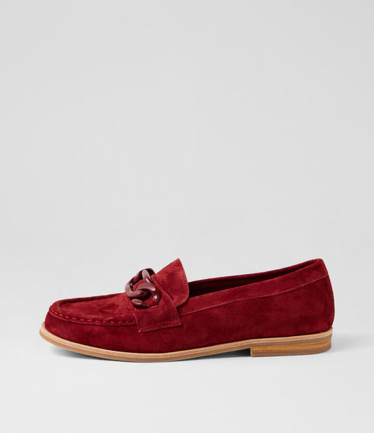Image of Flats. Productname: Qeeto Pinot Suede Loafers in Pinot colour by brand - MIDAS