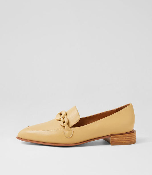 Image of Flats. Productname: Ernest Butter Leather Loafers in Butter colour by brand - MIDAS