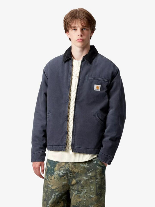 Image of Coats & Jackets. Productname: Carhartt Wip OG Detroit Jacket in Dark Navy/Black Stone Canvas colour by brand - Carhartt Wip