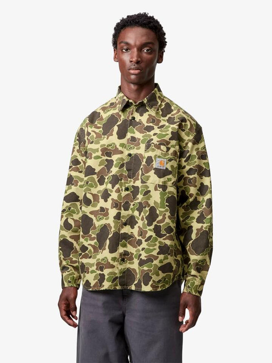 Image of Shirts. Productname: Carhartt Wip Duck Shirt in Camo Duck Green Stone Washed colour by brand - Carhartt Wip