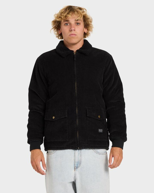 Image of Coats & Jackets. Productname: rvca Mens Station Cord Coach Jacket Rvca Black - in Rvca Black colour by brand - Rvca