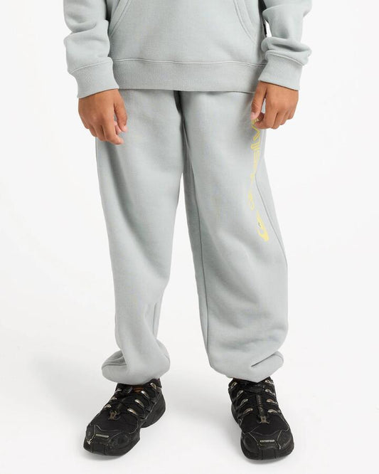 Image of a model wearing Pants. Productname: quiksilver Boys 8-16 Screen Trackpants Quarry - in Quarry colour by brand - Quiksilver