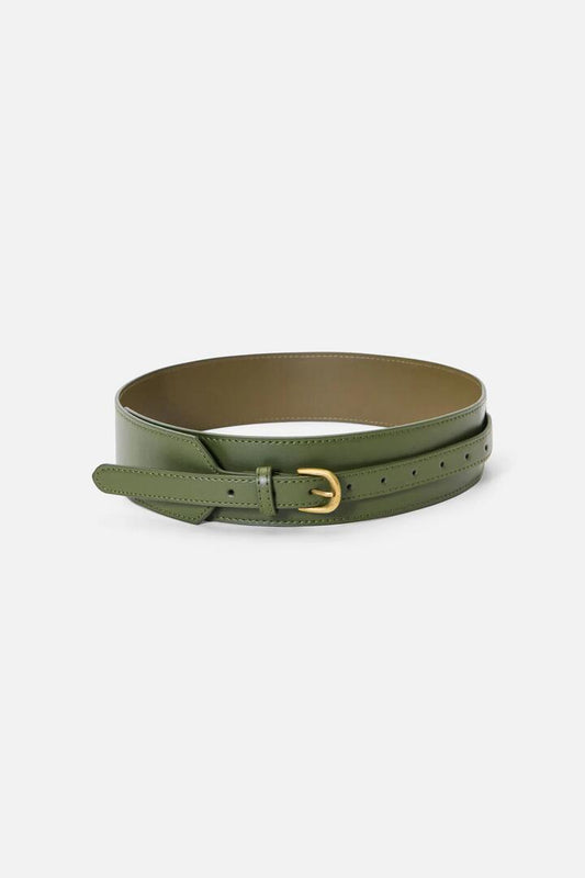 Image of Belts. Product name - Buckle Waist Belt in Olive colour by brand - Princess Highway
