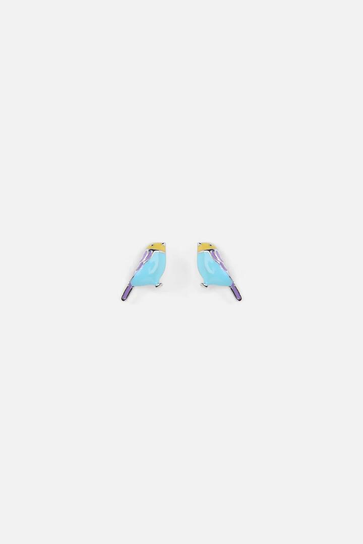 Image of Earrings. Productname: Small Bird Stud Earrings in Blue colour by brand - Princess Highway