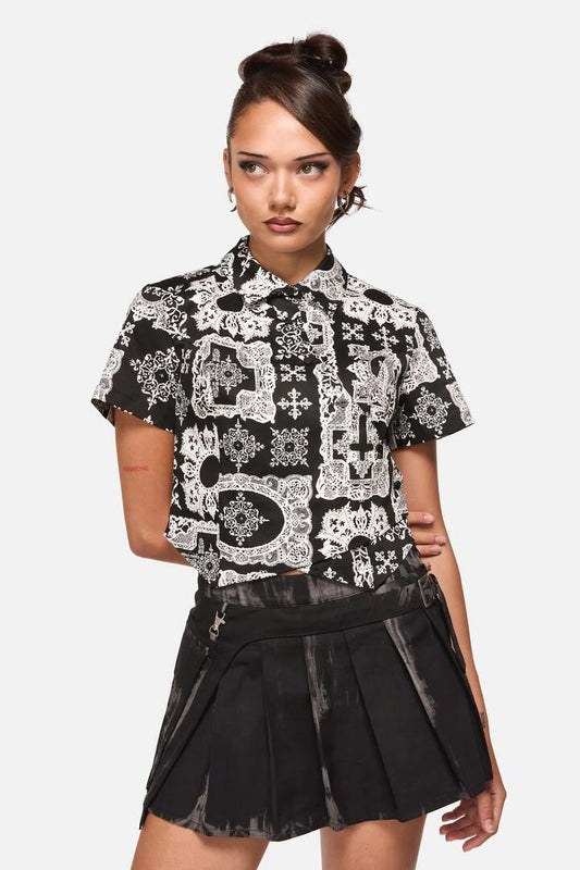 Image of Blouses. Productname: Crossed Blouse in Black colour by brand - Black Friday