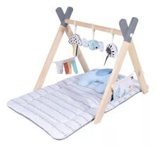 Image of Baby Toys & Activity Equipment. Product name - Wooden Baby Play Gym & Play Mat 63588 in colour by brand - Toymate
