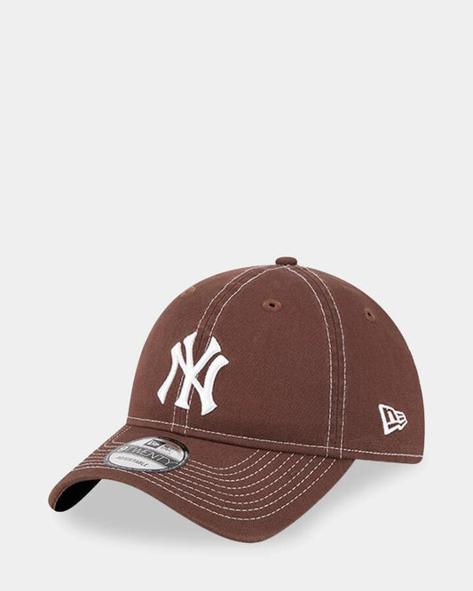 Image of Hats. Product name - New Era 9Twenty Seasonal New York Yankees Cap Brown in Brown colour by brand - New Era