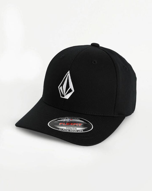 Image of Hats. Productname: volcom Boys 8-16 Full Stone Flexfit Cap Black - in Black colour by brand - Volcom