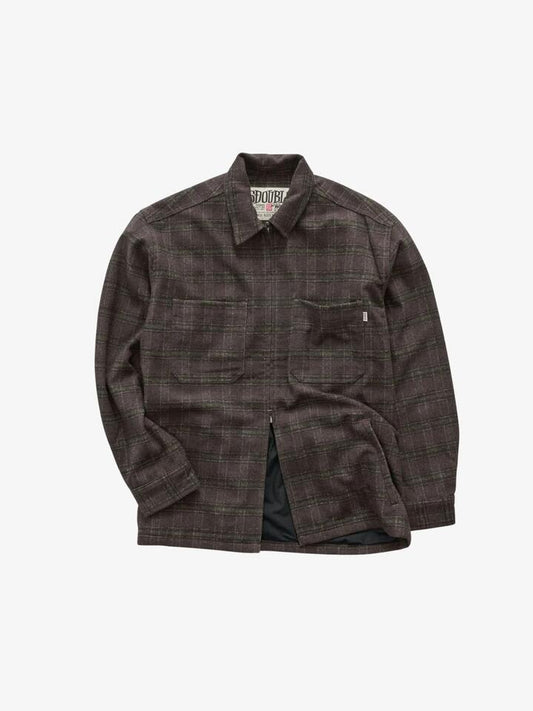 Image of a model wearing Tops. Productname: S-Double Long Sleeve Zip Thru Shirt in Chocolate colour by brand - S-Double