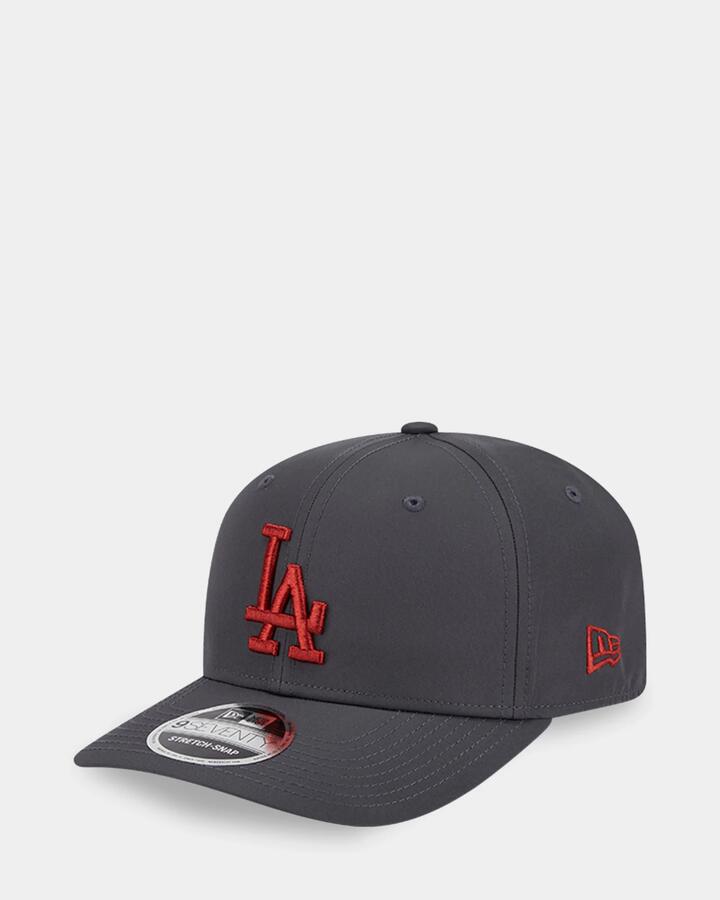Image of Hats. Product name - New Era 9Seventy Stretch-Snaplos Angeles Dodgers Cap Grey in Grey colour by brand - New Era
