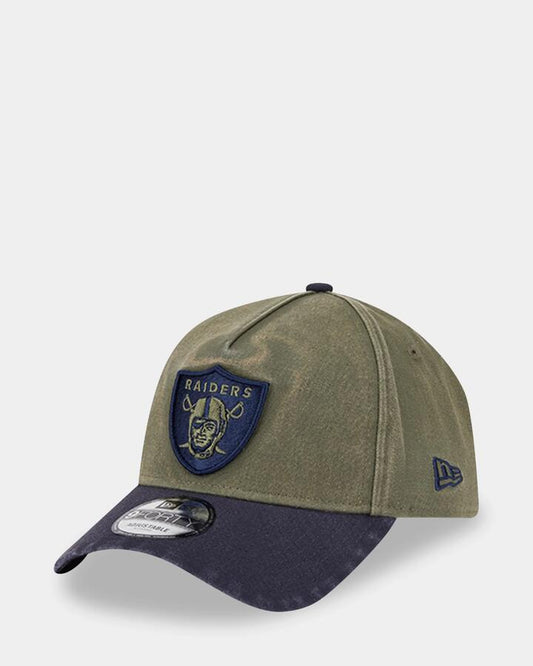 Image of Hats. Product name - New Era 9Forty A-Frame Las Vegas Raiders Cap Green in Green colour by brand - New Era