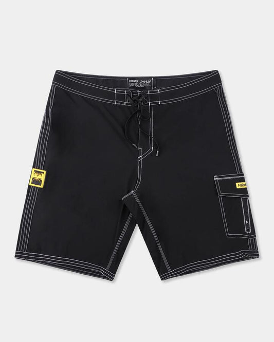 Image of Swimwear. Productname: former Mens Reynolds 19" Boardshorts Black - in Black colour by brand - Former