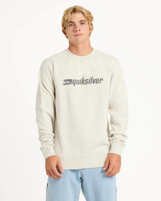 Image of Accessories. Productname: quiksilver Mens Reflex Crew Neck Snow Heather - in Snow Heather colour by brand - Quiksilver