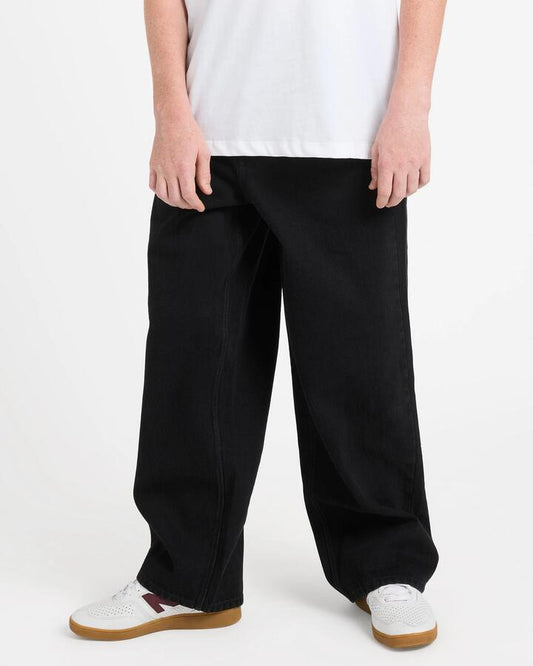 Image of Jeans. Product name - Volcom Boys 8-16 Chillow Denim Jeans Black in Black colour by brand - Volcom