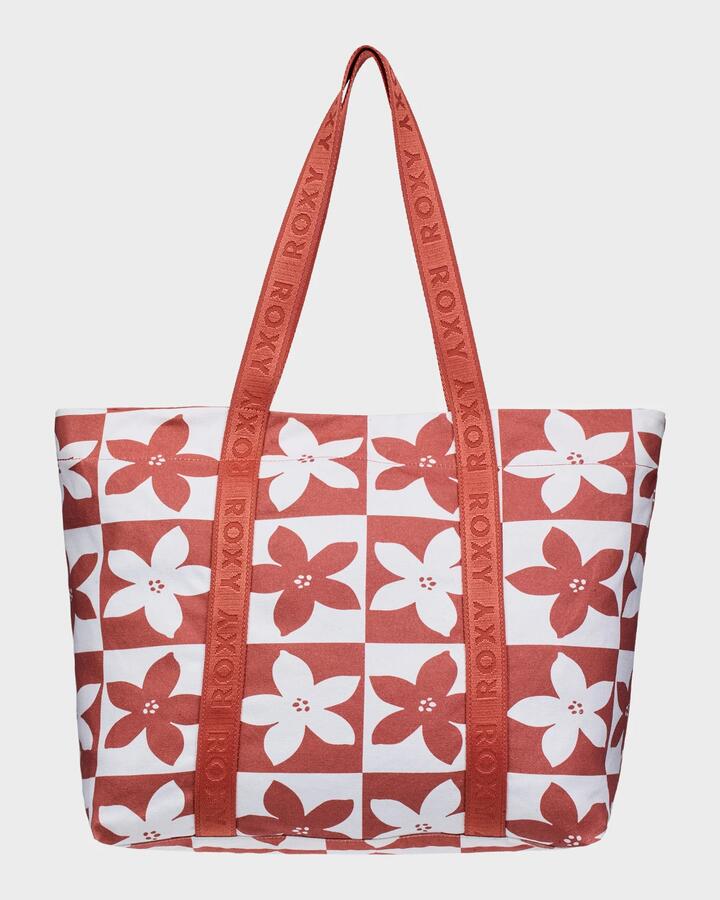 Image of Bags. Productname: roxy Womens Gold Dust Girl Tote Bag Ginger Spice Flora - in Ginger Spice Flora colour by brand - Roxy