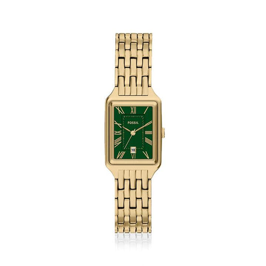 Image of Watches. Productname: Fossil Raquel Gold Tone Watch ES5452 in Watch colour by brand - Bevilles