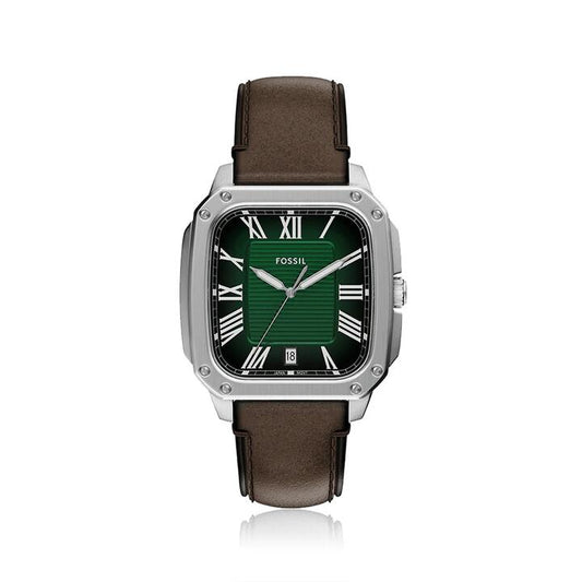 Image of Watches. Productname: Fossil Crosby Brown Leather Watch FS6150 in Watch colour by brand - Bevilles
