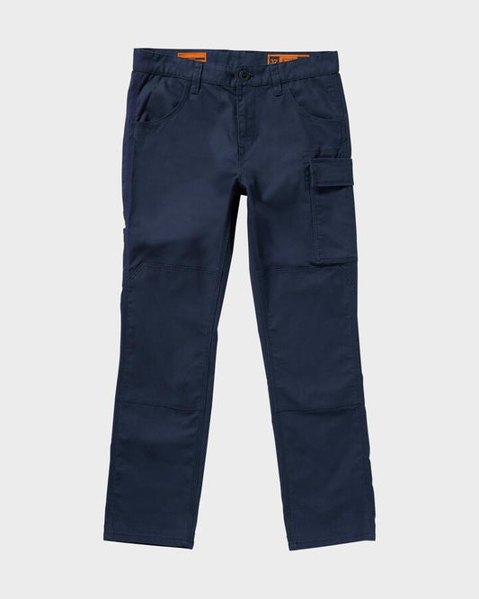 Image of a model wearing Pants. Product name - Volcom Mens Caliper Ii Carpenter Pants Indigo in Indigo colour by brand - Volcom