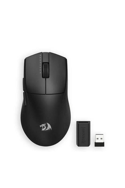 Image of Mice & Trackballs. Product name - Redragon K1NG M916 PRO Black 49g Ultra-Lightweight 3-Mode PAW3395 Gaming Mouse in Black colour by brand - REDRAGON
