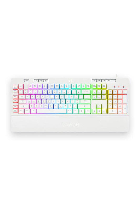 Image of Electronics Accessories. Productname: K512W-RGB Shiva Wired 108K KB - White in White colour by brand - REDRAGON