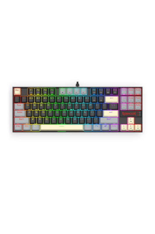 Image of Keyboards. Product name - Redragon K552LGY-RGB Kumara Wired Mechanical Keyboard Black/Grey in Black/Grey colour by brand - REDRAGON