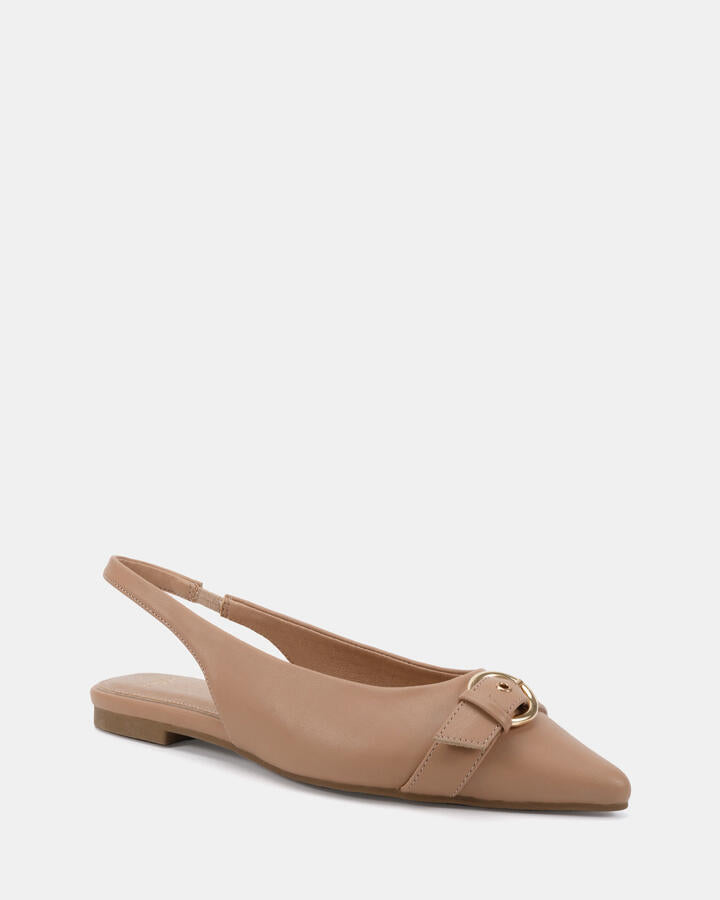 Image of Flats. Productname: Crosby: Camel - Women's Casual Flat Closed in Beige colour by brand - Novo