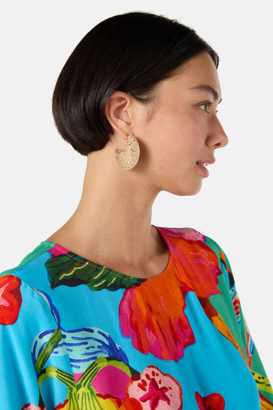 Image of Earrings. Productname: Papaya Earrings in Gold colour by brand - Gorman