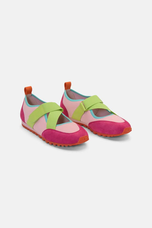Image of Sneakers. Productname: Spring Ahead Sneaker - Pink in Pink/Green colour by brand - Gorman
